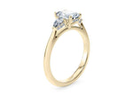 Load image into Gallery viewer, 2.50 Ct Radiant Cut Moissanite Three Stone Ring in White Gold