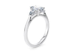 Load image into Gallery viewer, 2.50 Ct Radiant Cut Moissanite Three Stone Ring in White Gold