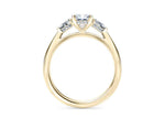 Load image into Gallery viewer, 2.50 Ct Radiant Cut Moissanite Three Stone Ring in White Gold