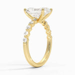 Load image into Gallery viewer, 1.50 Carat Radiant Cut Prong Set Moissanite Ring in Rose Gold With Accent