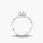 Load image into Gallery viewer, 1.20 Ct Round Cut Moissanite Curved Bridal Set Ring in Rose Gold