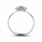 Load image into Gallery viewer, 2 Ct Round Shape Halo Moissanite Floral Ring in Rose Gold