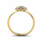 Load image into Gallery viewer, 2 Ct Round Shape Halo Moissanite Floral Ring in Rose Gold