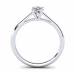 Load image into Gallery viewer, 1 Carat Round Cut Bridge Set Solitaire Moissanite Ring in Yellow Gold