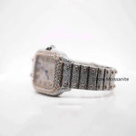 Load image into Gallery viewer, Side View of Santos Moissanite Diamond Watch