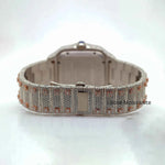 Load image into Gallery viewer, Back Side of Santos Moissanite Diamond Watch