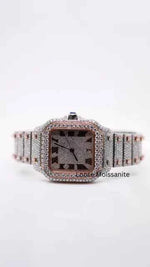 Load image into Gallery viewer, Santos Moissanite Diamond Watch