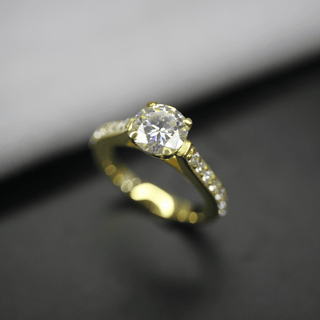 1.5 Ct Solitaire Moissanite Ring in White Gold
