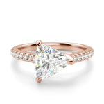 Load image into Gallery viewer, 2.50 Ct Trillion Shape East West Moissanite Ring in Yellow Gold
