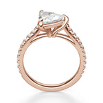 Load image into Gallery viewer, 2.50 Ct Trillion Shape East West Moissanite Ring in Yellow Gold