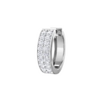 Load image into Gallery viewer, 0.90 Ct Round Cut Two Row Prong Set Moissanite Hoop Earrings for Unisex