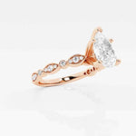 Load image into Gallery viewer, 1.50 Ct Pear Cut Vintage Moissanite Ring in Rose Gold