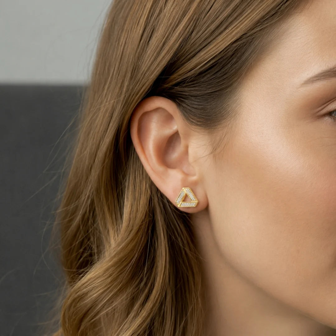 Geometric stud earrings