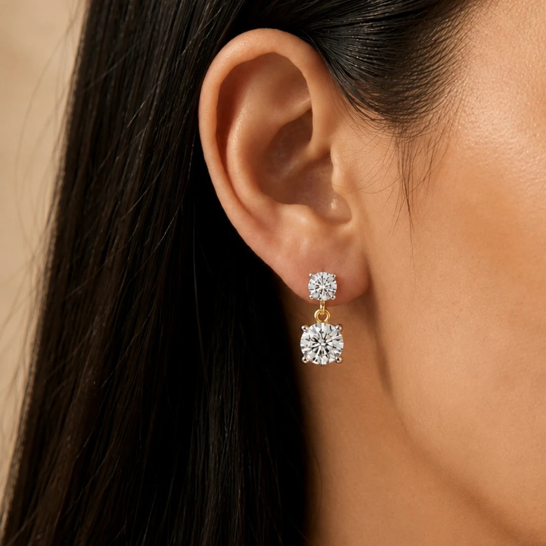 Two stone earrings