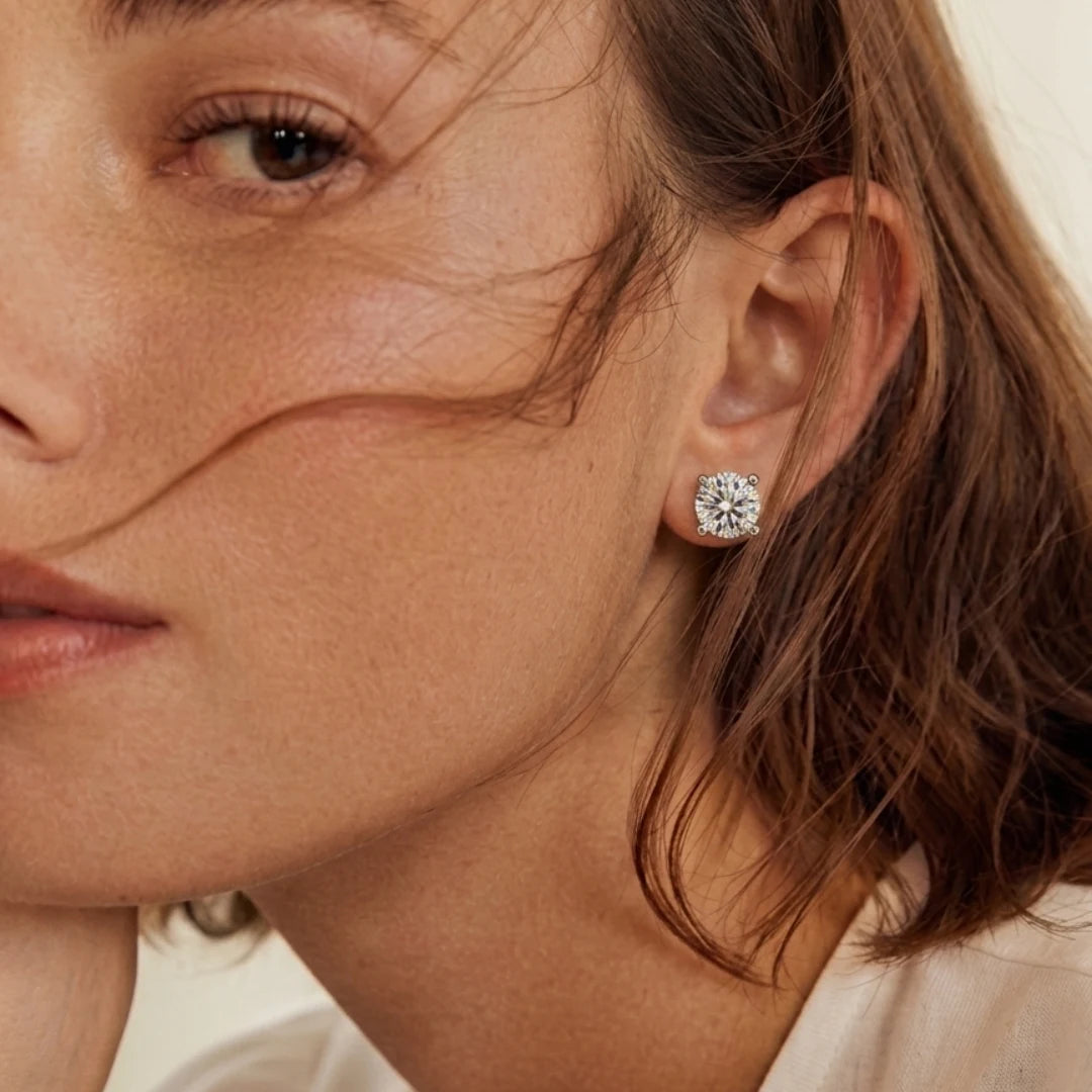 Moissanite stud earrings