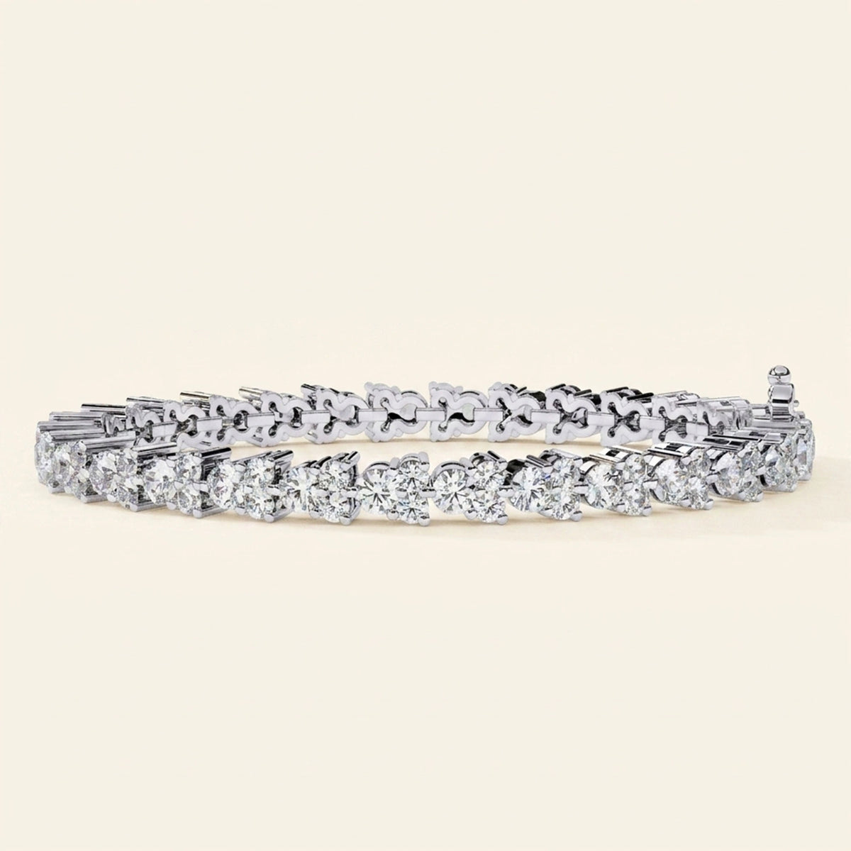 Front view of filigree cuff bracelet