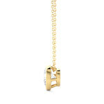 Load image into Gallery viewer, 1.50 Ct Bezel Round Stone Moissanite Pendant In Yellow Gold