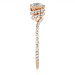 Load image into Gallery viewer, 1 Carat Double Halo Twisted Moissanite Ring In Rose Gold