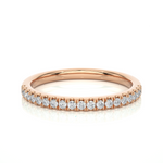 Load image into Gallery viewer, 1.40 Mm V-Split Round Moissanite Wedding Band In Yellow Gold Loose Moissanite
