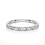 Load image into Gallery viewer, 1.40 Mm V-Split Round Moissanite Wedding Band In Yellow Gold