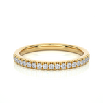 Load image into Gallery viewer, 1.40 Mm V-Split Round Moissanite Wedding Band In Silver Loose Moissanite