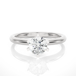 Load image into Gallery viewer, 1.50 Carat Round Cut Moissanite Solitaire Engagement Ring In White Gold