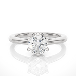 Load image into Gallery viewer, 1 Ct Round Moissanite Solitaire Engagement Ring In Yellow Gold