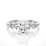 Load image into Gallery viewer, 1.50 Ct Round cut Moissanite Five Stone Engagement Ring In White Gold