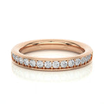 Load image into Gallery viewer, 1.90 Mm Pave Set Round Moissanite Wedding Band In Rose Gold