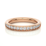 Load image into Gallery viewer, 1.90 Mm Pave Set Round Moissanite Wedding Band In Silver Loose Moissanite