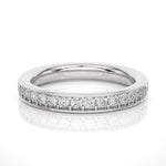 Load image into Gallery viewer, 1.90 Mm Pave Set Round Moissanite Wedding Band In Silver