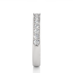 Load image into Gallery viewer, 1.90 Mm Pave Set Round Moissanite Wedding Band In Silver Loose Moissanite
