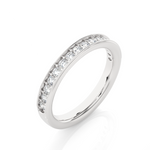 Load image into Gallery viewer, 1.90 Mm Pave Set Round Moissanite Wedding Band In Silver Loose Moissanite