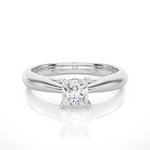 Load image into Gallery viewer, 1 Ct Princess Moissanite Solitaire Engagement Ring In Yellow Gold