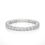 Load image into Gallery viewer, 2.00 Mm Round Moissanite Shared Prong Eternity Band In Yellow Gold