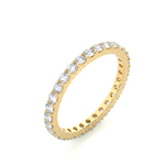 Load image into Gallery viewer, 2.00 Mm Round Moissanite Shared Prong Eternity Band In Yellow Gold