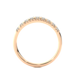 Load image into Gallery viewer, 2.40 Mm Round Stone Moissanite Half Eternity Band In Rose Gold