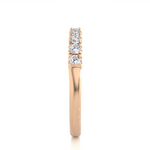 Load image into Gallery viewer, 2.40 Mm Round Stone Moissanite Half Eternity Band In Rose Gold