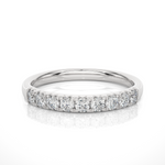 Load image into Gallery viewer, 2.40 Mm Round Stone Moissanite Half Eternity Band In Yellow Gold