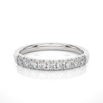 Load image into Gallery viewer, 2.40 Mm Round Stone Moissanite Half Eternity Band In Silver