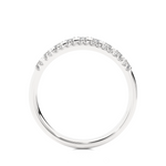 Load image into Gallery viewer, 2.40 Mm Round Stone Moissanite Half Eternity Band In Silver