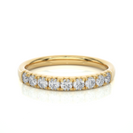 Load image into Gallery viewer, 2.40 Mm Round Stone Moissanite Half Eternity Band In Silver