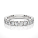 Load image into Gallery viewer, 2.80 Mm French V-Split Moissanite Eternity Band In Silver