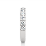 Load image into Gallery viewer, 1.5 Carat French V-Split Moissanite Eternity Band in White Gold