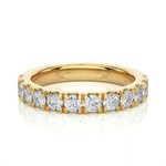 Load image into Gallery viewer, 2.80 mm French V-Split Moissanite Ring yellow gold