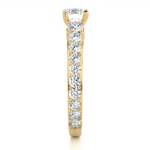 Load image into Gallery viewer, 2 Ct Bridge Set Moissanite Engagement Ring With Accent In Yellow Gold