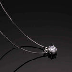 Load image into Gallery viewer, 2 Carat Round Cut Solitaire Moissanite Solitaire Pendant in Silver