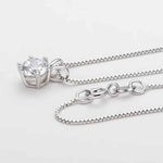 Load image into Gallery viewer, 2 Carat Round Cut Solitaire Moissanite Solitaire Pendant in Silver