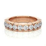 Load image into Gallery viewer, 3.00 Mm Pave Set Round Moissanite Wedding Band In Silver