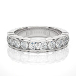 Load image into Gallery viewer, 3.00 Mm Pave Set Round Moissanite Wedding Band In Silver